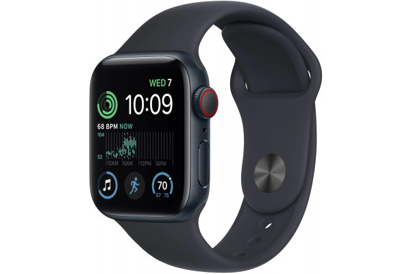 Apple Watch Se MNPL3TY/A Gps Cellular 40Mm Caja De Aluminio En Negro  Medianoche Correa Deportiva Negro Medianoche