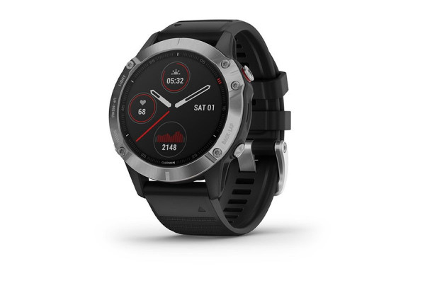 Reloj Deportivo Con Gps Garmin Fénix 6 Plata/Negro Con Correa Negra -  Carcasa 47Mm - Multisport - Frecuencia Cardiaca - Notificaciones - Android/ Ios :: Electroprecio.com