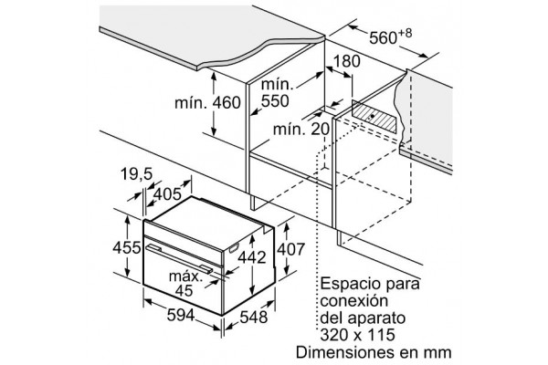 Horno Bosch CBG633NS3 A+ Inox - Hornos Compactos de 45 Cm - Hornos -  Electrodomésticos :: Electroprecio.com